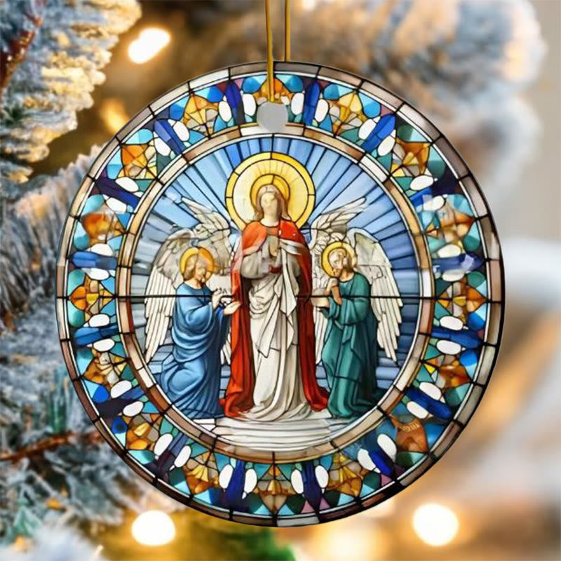 Christianartworkshop Stained Glass Styles Christian Element Hanging Ornaments D - image 1