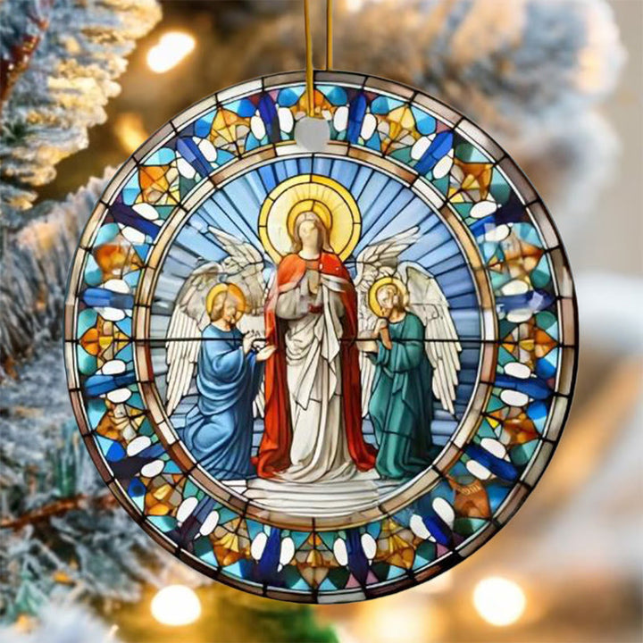 Christianartworkshop Stained Glass Styles Christian Element Hanging Ornaments D - image 1