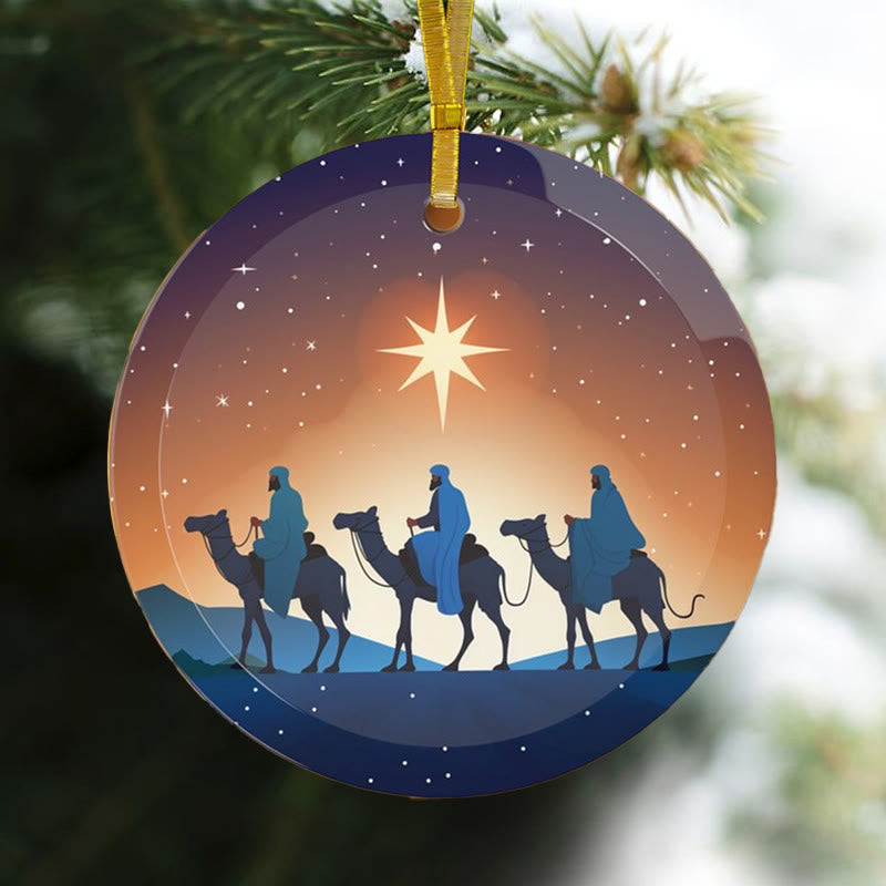 Christianartworkshop Illustration Styles Three Wisemen Kings Christmas Ornaments B - image 2