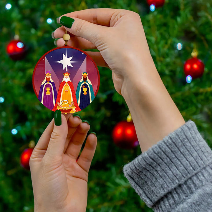 Christianartworkshop Illustration Styles Three Wisemen Kings Christmas Ornaments C - image 2
