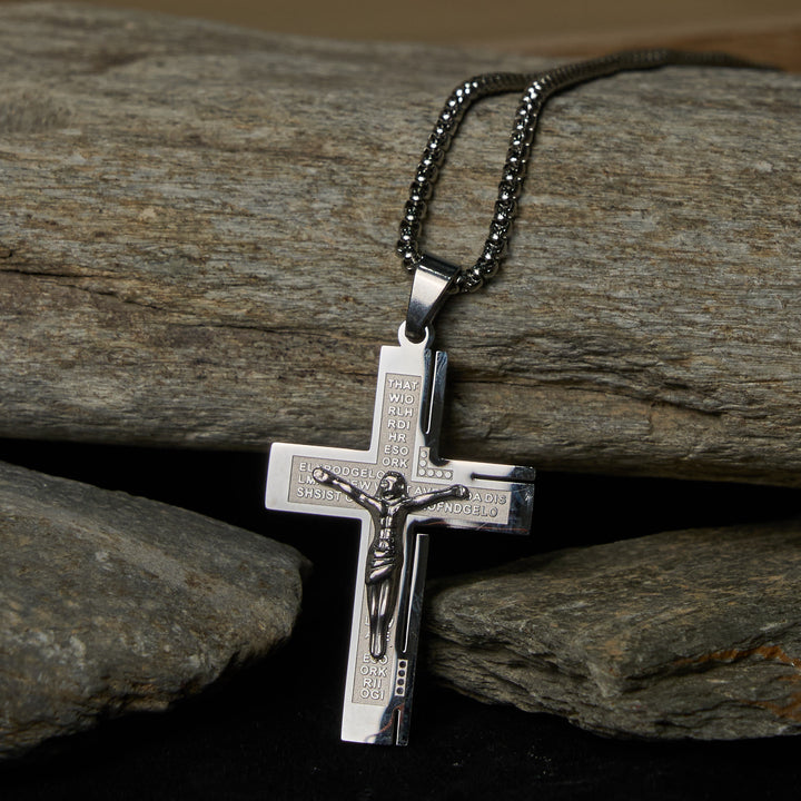 FREE Today: Faith - Symbolic Multi - Colored Crucifix Fashion Necklace - Silver - image 2