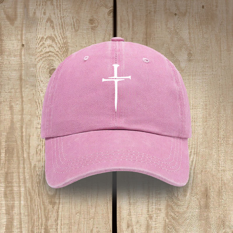 Christianartworkshop Minimalist Three Nails Cross Hat: Simplicity