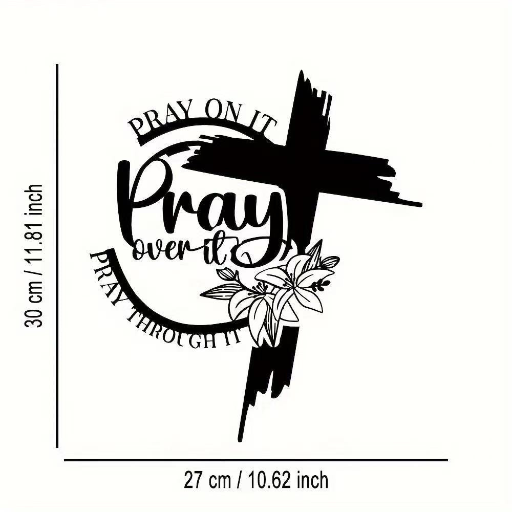 Christianartworkshop Modern Style Pray Over It Quote Inspirational Metal Wall Decor - image 5