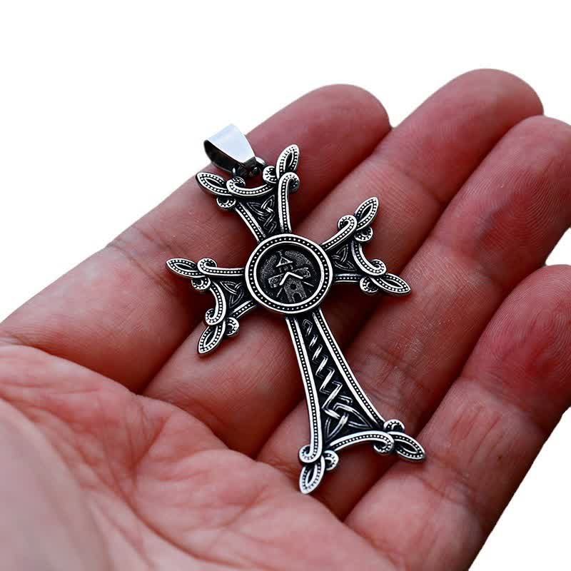 Christianartworkshop Orthodox Church Celtic Knot Armenian Cross Pendant Necklace  - image 1