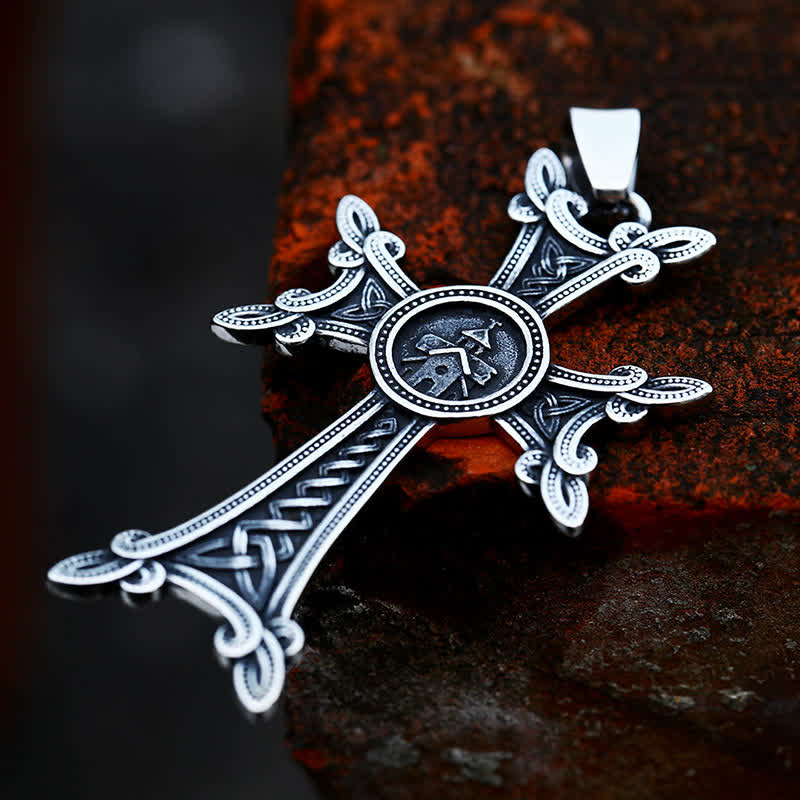 Christianartworkshop Orthodox Church Celtic Knot Armenian Cross Pendant Necklace  - image 2