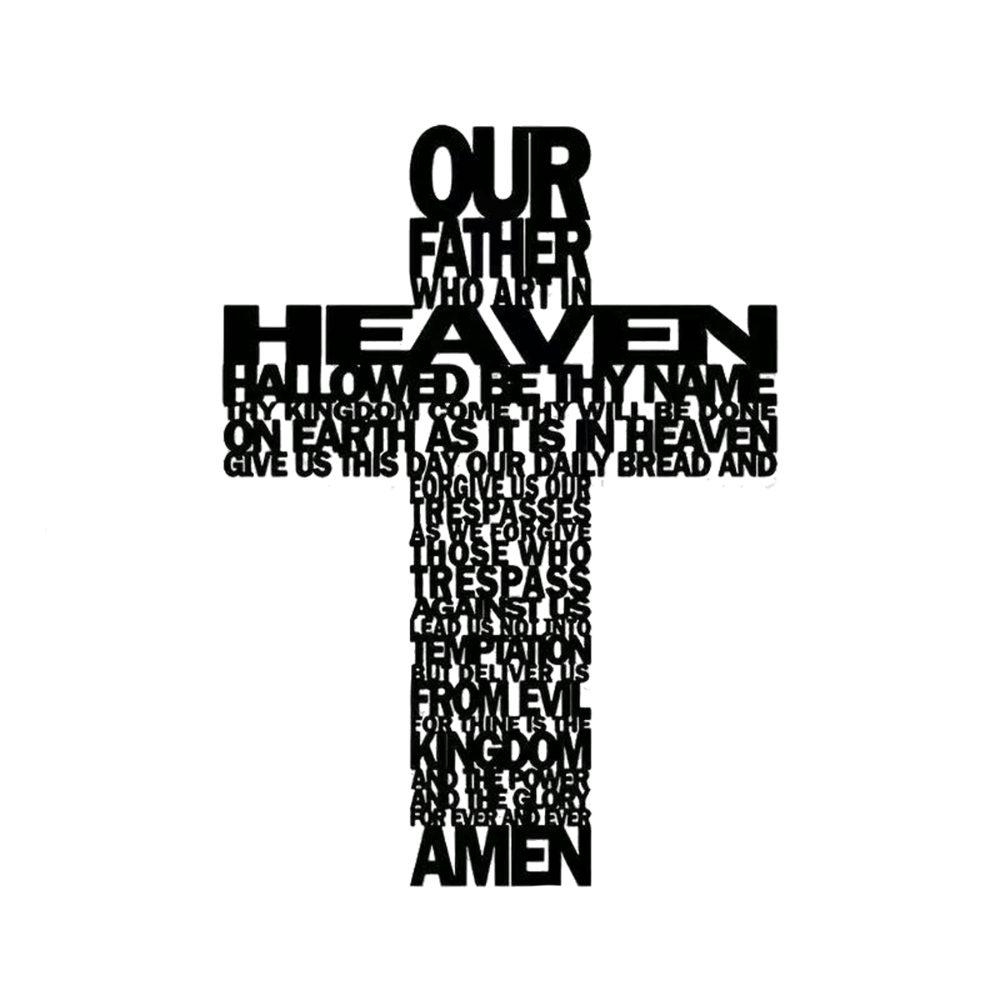 Christianartworkshop Textured Lord's Prayer Cross Metal Wall Decor with Biblical Phrases - image 5
