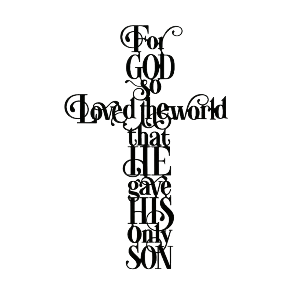 Christianartworkshop John 3:16 For God So Loved The World Cross Metal Wall Art - image 5