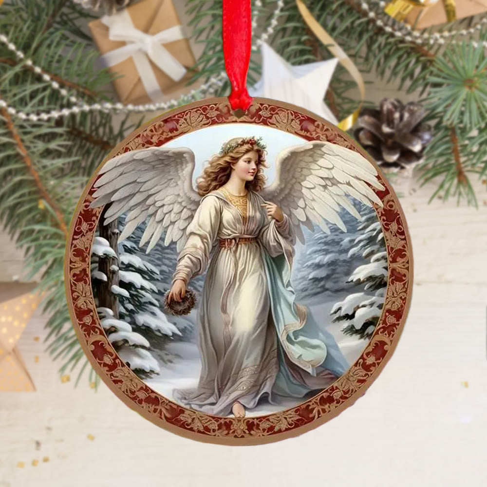 Christianartworkshop Colorful Exquisite Sculpture Styles Angels Christmas Hanging Ornaments B - Ceramics - image 0