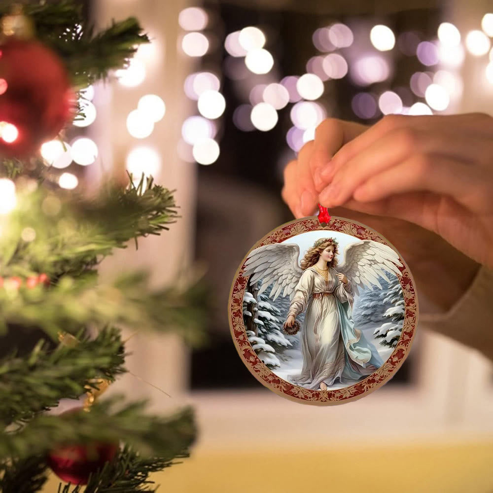Christianartworkshop Colorful Exquisite Sculpture Styles Angels Christmas Hanging Ornaments B - image 1