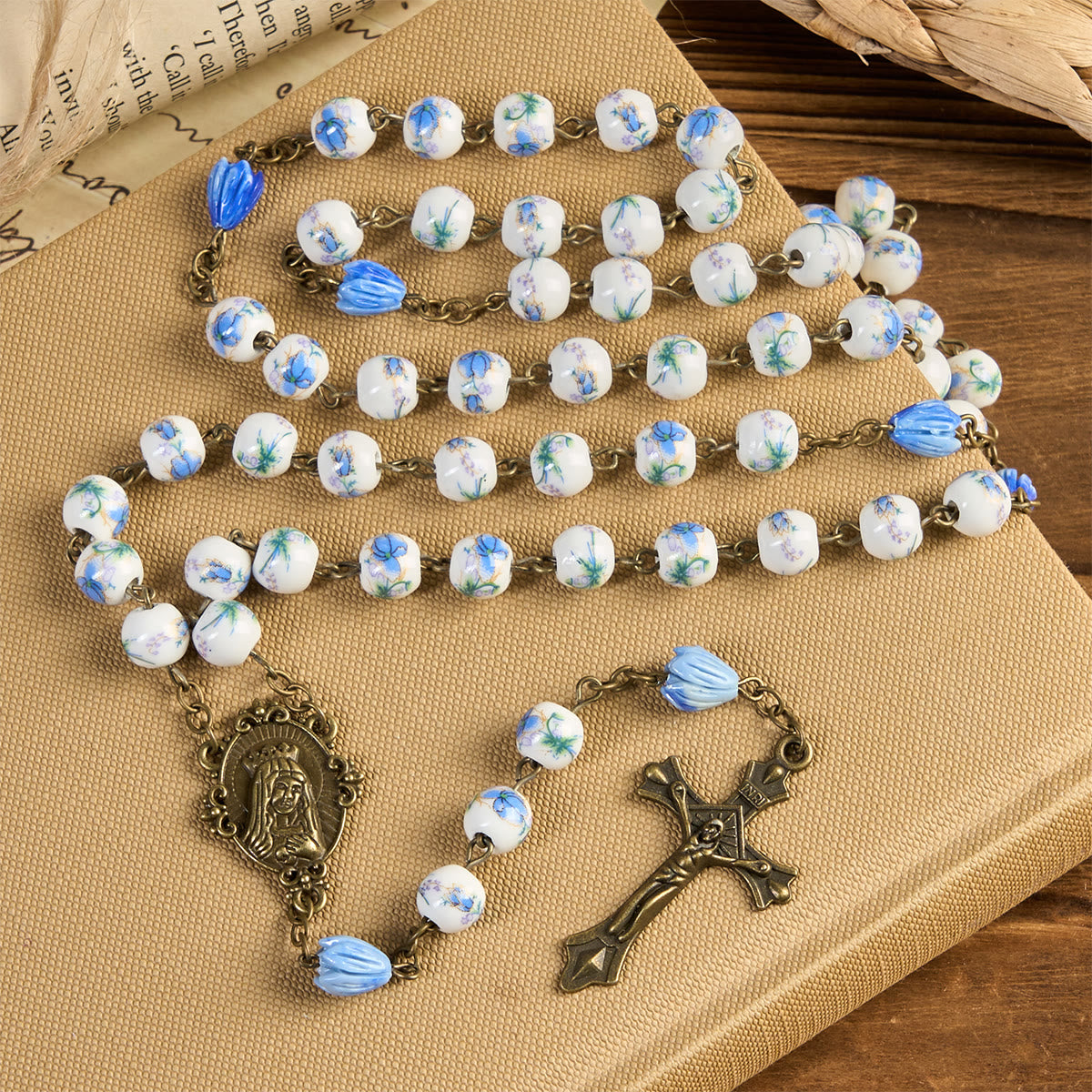 miracleマントルピース Mary's Mantle Rosary | The Catholic Woodworker