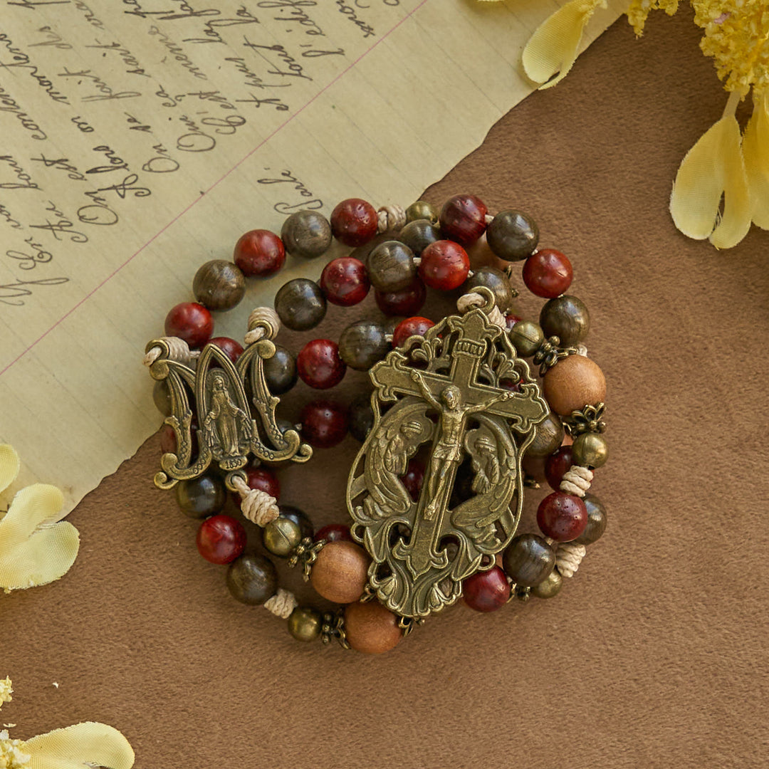 FREE Today: Traditoinal Christmas-Style Wooden Rosary: Earthy Beads & Bronze Crucifix - image 8