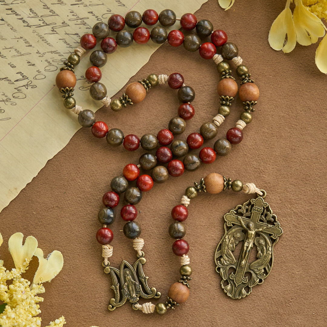 FREE Today: Traditoinal Christmas-Style Wooden Rosary: Earthy Beads & Bronze Crucifix - image 3