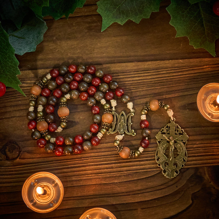 FREE Today: Traditoinal Christmas-Style Wooden Rosary: Earthy Beads & Bronze Crucifix - image 4