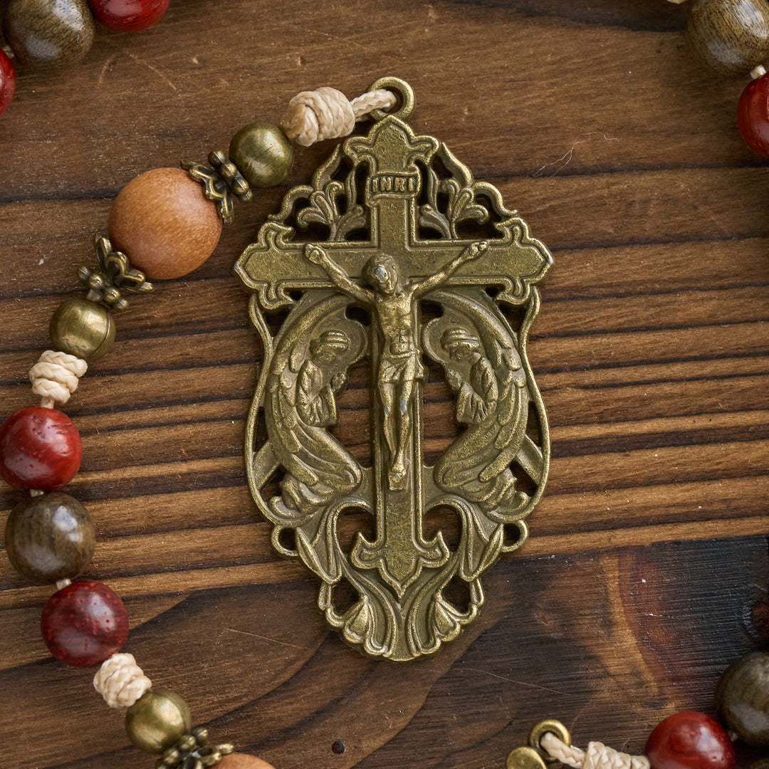 FREE Today: Traditoinal Christmas-Style Wooden Rosary: Earthy Beads & Bronze Crucifix - image 9