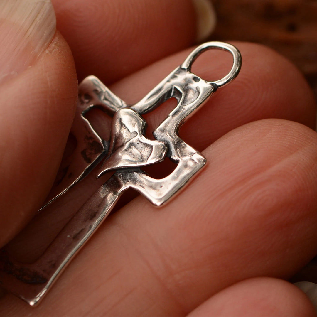 Christianartworkshop Rustic Cross Healing Heart Necklace: A Symbol of Faith - image 5