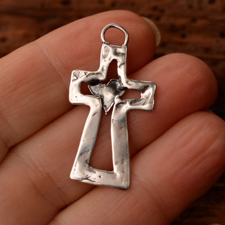 Christianartworkshop Rustic Cross Healing Heart Necklace: A Symbol of Faith - image 3