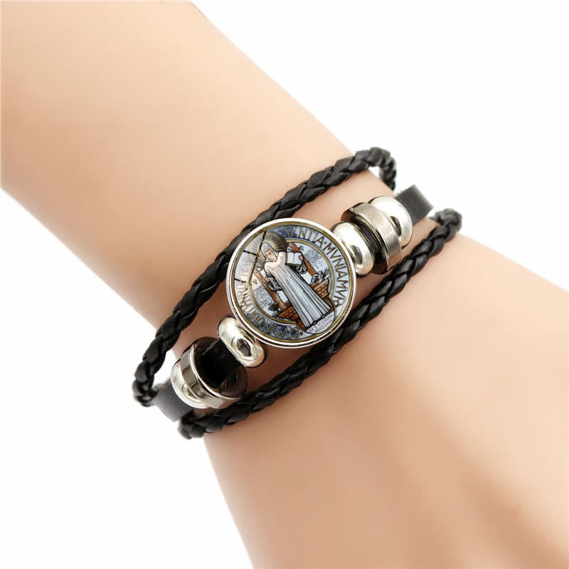 Multicolor Adjustable St. Benedict Bracelet: A Symbol Against Negativity and Fear - B - image 1
