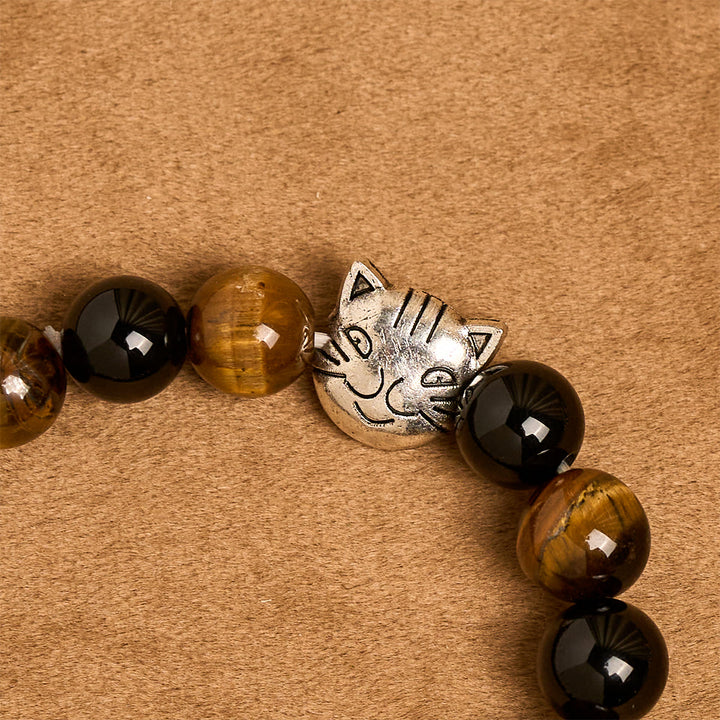 Christianartworkshop Faithful Tabby Cat with Brown Black Beads for Loving Prayer Animal Bracelet - image 5