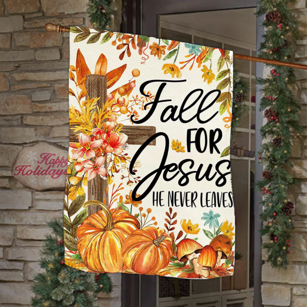 Christianartworkshop Fall for Jesus Autumn Garden Flag with Red Cardinals & Pumpkins - Style B - 90×150cm (3×5 ft.) - image 7