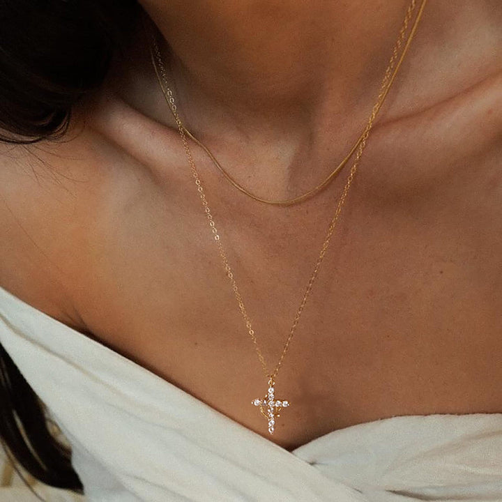 Christianartworkshop Modern Crowned in Faith Cross Necklace, Earrings - image 16