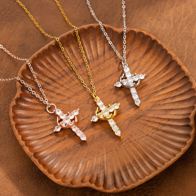 FREE Today: Modern Crowned in Faith Cross Necklace, Earrings - image 10