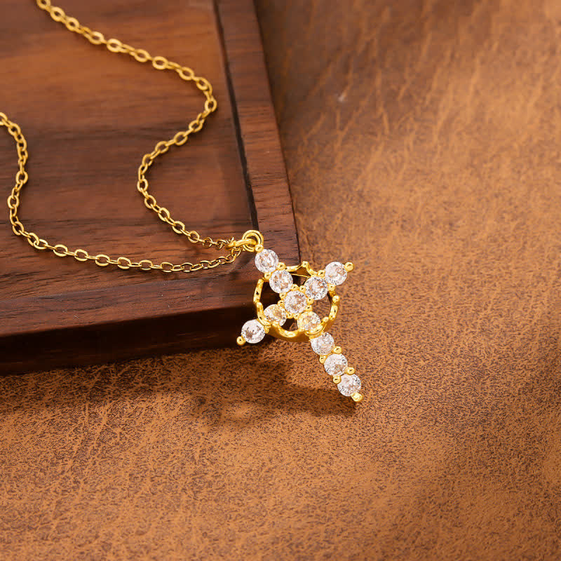 FREE Today: Modern Crowned in Faith Cross Necklace, Earrings - image 2