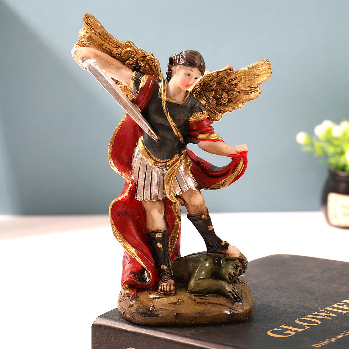 Christian Artwork St. Michael Warrior Angel Desktop Ornament