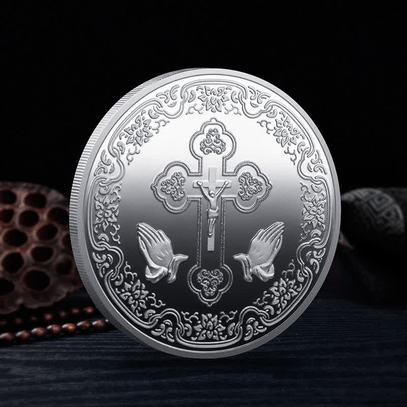 Christianartworkshop Classic Style the Jesus Crown of Thorns Protection Strengthen Connection Coin - image 2