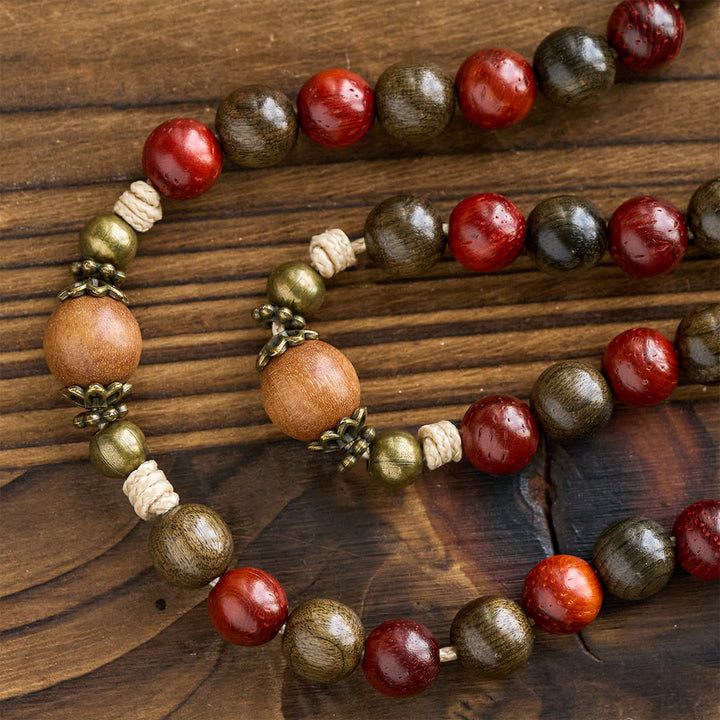 Christianartworkshop Traditoinal Christmas-Style Wooden Rosary: Earthy Beads & Bronze Crucifix - image 7