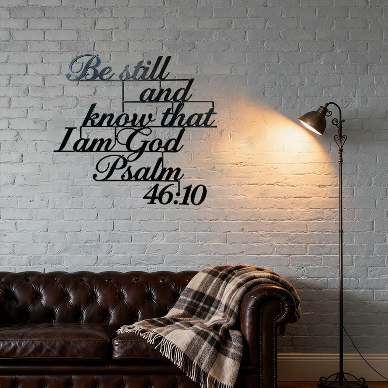Christianartworkshop Classic Black Psalm 46:10 Metal Wall Decor ...