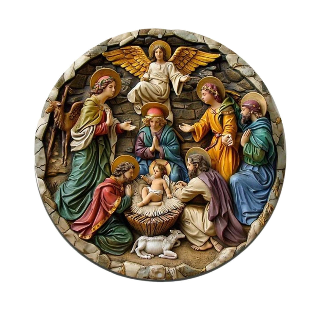 Christianartworkshop Vintage - Inspired Nativity Angels Sculpture Hanging Ornaments - image 5