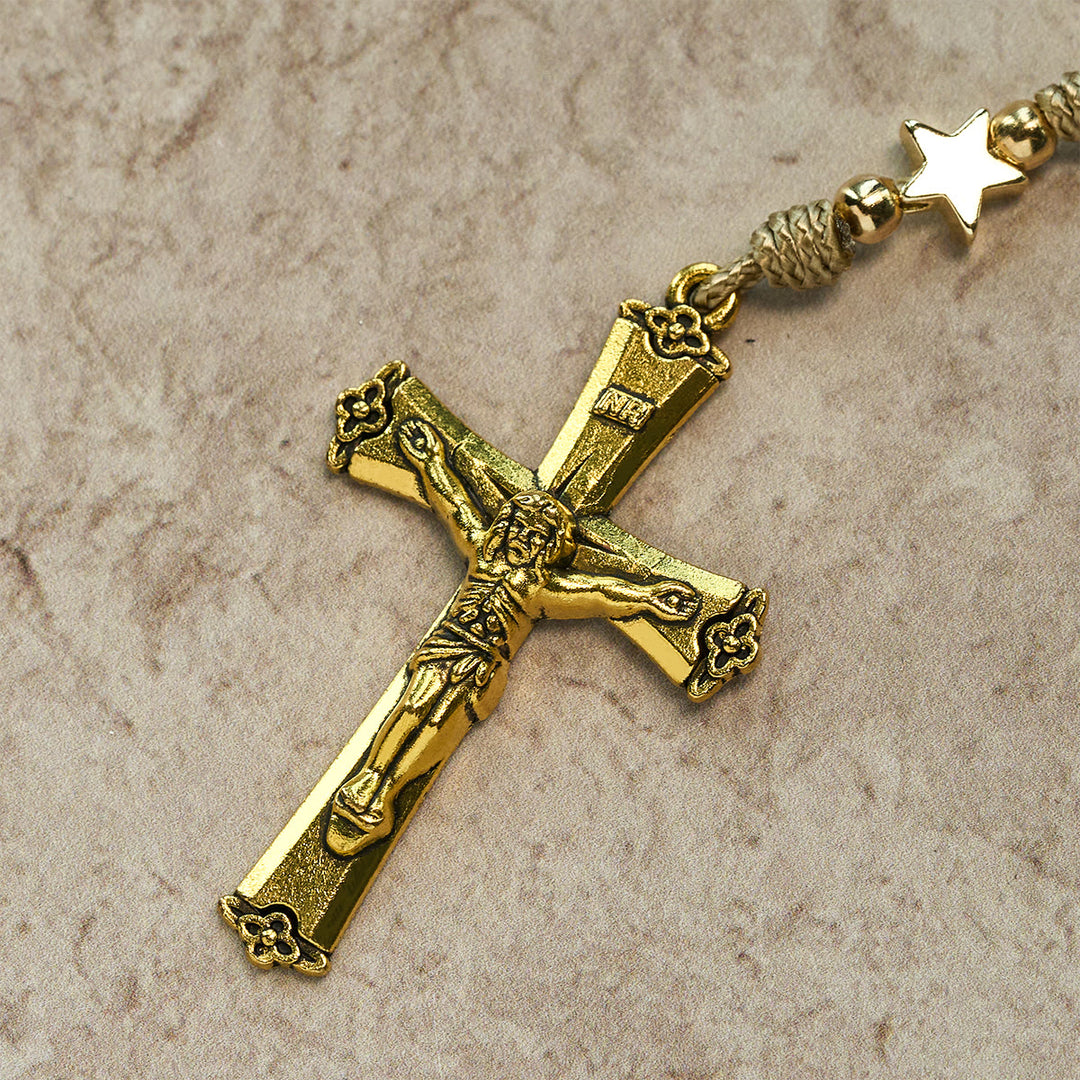 Festive Joy Colorful Clear Beads and Star Accents Christmas Rosary: Follow the Holy Light - image 10