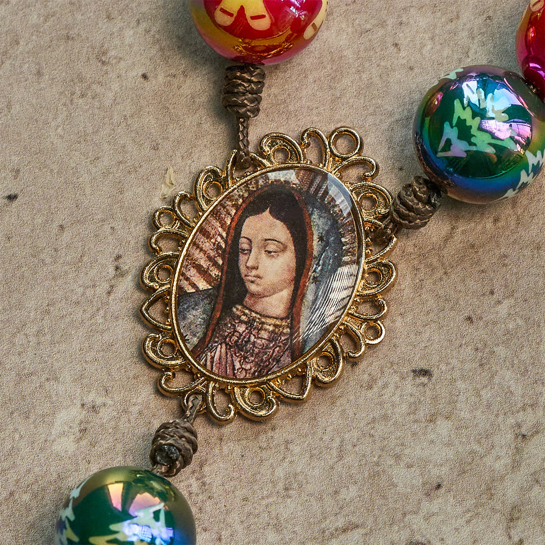 Christianartworkshop Christmas Devotion Red Green Holiday Beads Pocket Rosary - image 9