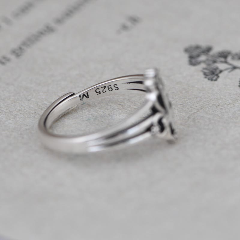 Christianartworkshop Cathedral Style Sterling Ornate Cross Ring with Floral Scrolls - image 4