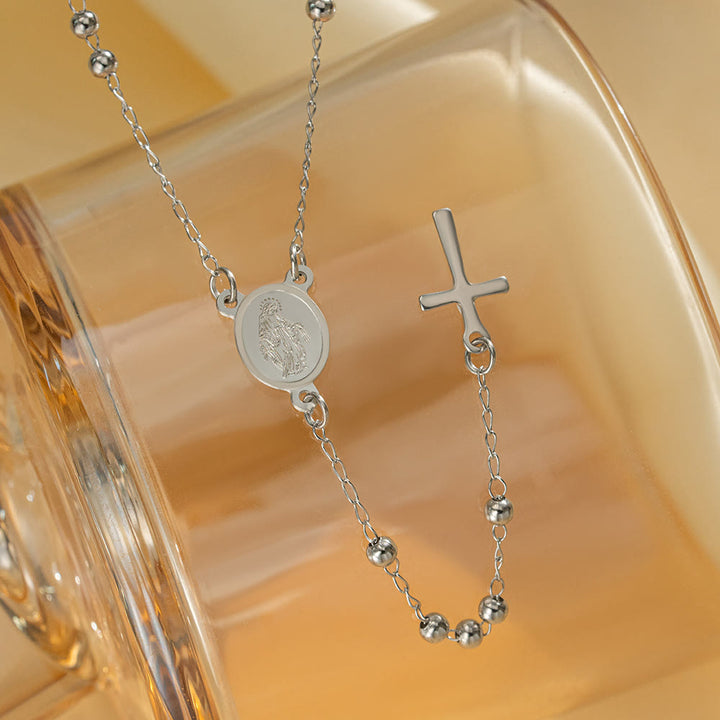 Christianartworkshop Our Lady's Blessings of Slim Rosary-Style Necklace, Bracelet - image 2