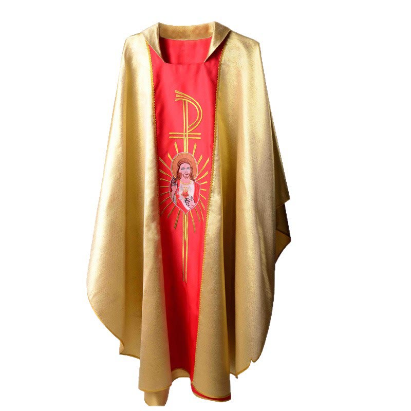 Christianartworkshop Traditional Liturgical Chasuble in Vibrant Colors & Religious Motifs - image 2
