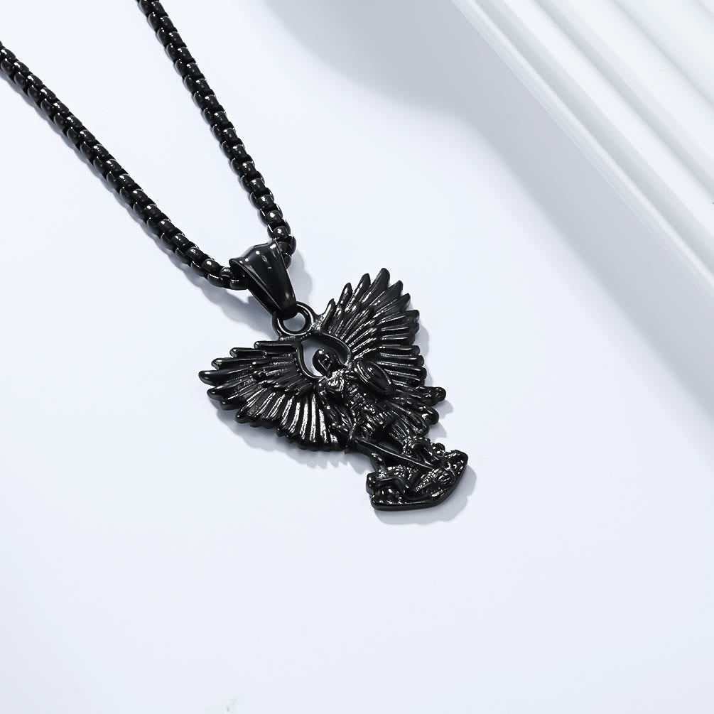 FREE Today: Multi - Color Streetwear - Style Angel Warrior Pendant Necklace - image 5
