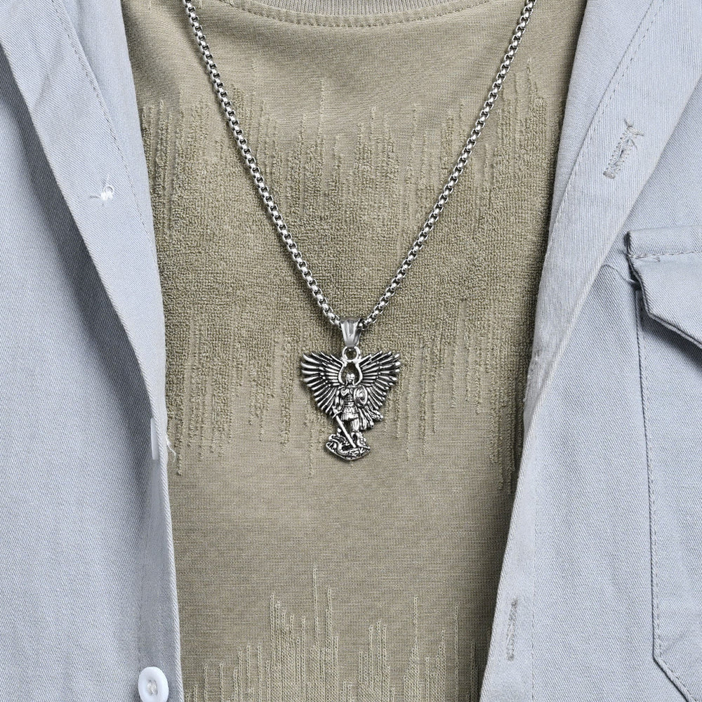 FREE Today: Multi - Color Streetwear - Style Angel Warrior Pendant Necklace - image 1