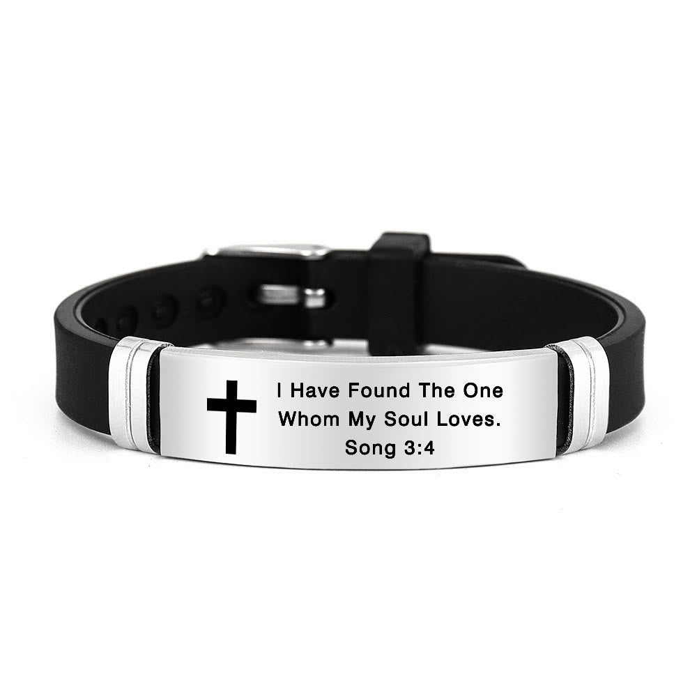 Christianartworkshop Multi - Styled Motivational Cross Bracelet with Bible Verses - Silver 3:4 - image 4
