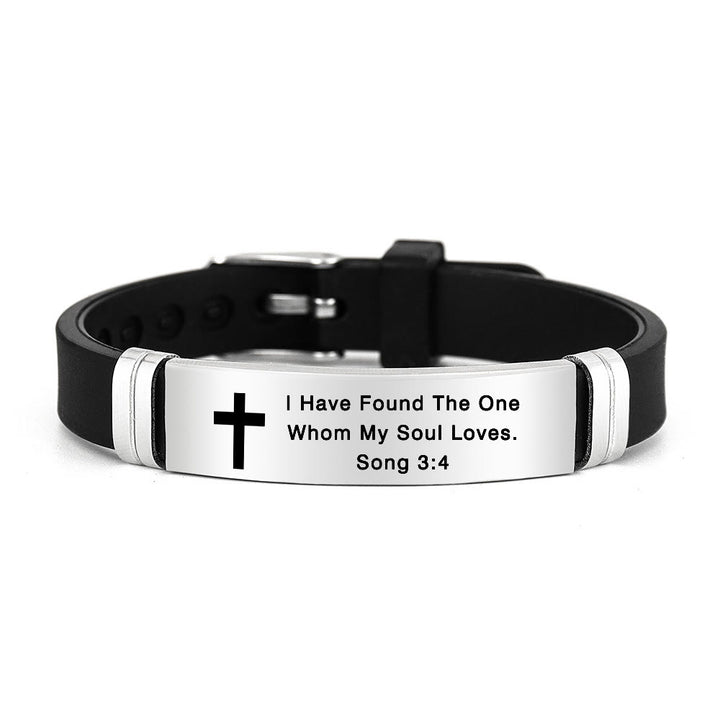 Christianartworkshop Multi - Styled Motivational Cross Bracelet with Bible Verses - Silver 3:4 - image 4
