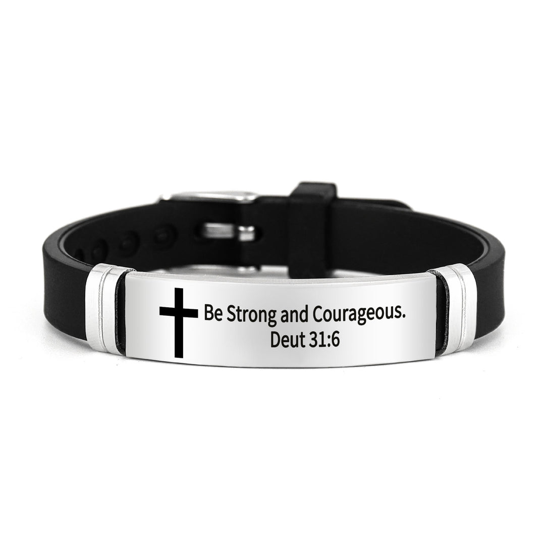 Christianartworkshop Multi - Styled Motivational Cross Bracelet with Bible Verses - Silver 31:6 - image 13