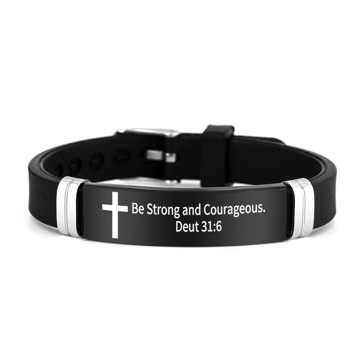 Christianartworkshop Multi - Styled Motivational Cross Bracelet with Bible Verses - Black 31:6 - image 27