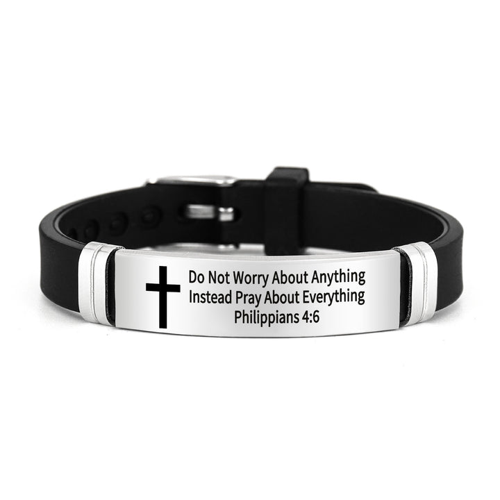 Christianartworkshop Multi - Styled Motivational Cross Bracelet with Bible Verses - Silver 4:6 - image 7