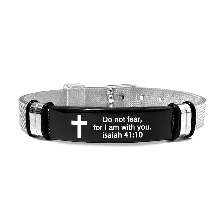 Christianartworkshop Multi - Styled Motivational Cross Bracelet with Bible Verses - PVC 41:10 - image 29