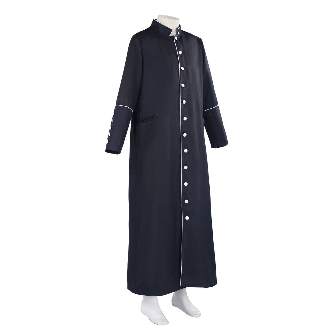 Christianartworkshop Classic Multicolor Clergy Robe Cassock with Contrast Trim & Medieval Elegance - image 11