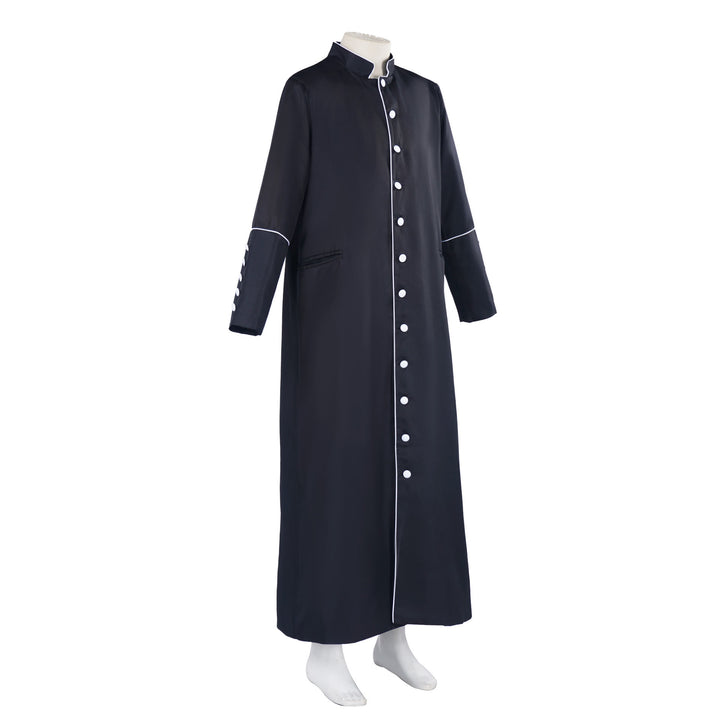 Christianartworkshop Classic Multicolor Clergy Robe Cassock with Contrast Trim & Medieval Elegance - image 11