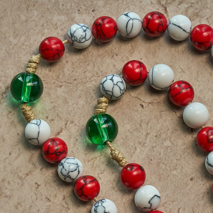 Candy-Cane Color Beads Christmas Rosary with Divine Mercy & Our Lady: Celebrate the Nativity - image 9