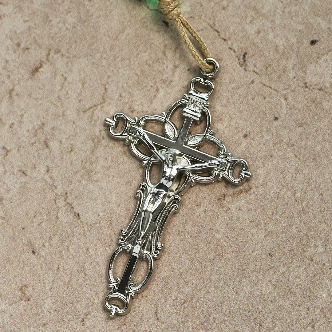 Candy-Cane Color Beads Christmas Rosary with Divine Mercy & Our Lady: Celebrate the Nativity - image 8