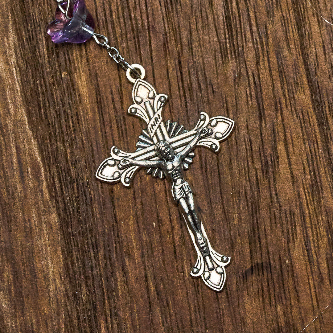 FREE Today: Pastel Bloom Lily-of-the-valley Glass Rosary With Our Lady: Pure Marian Grace - image 8