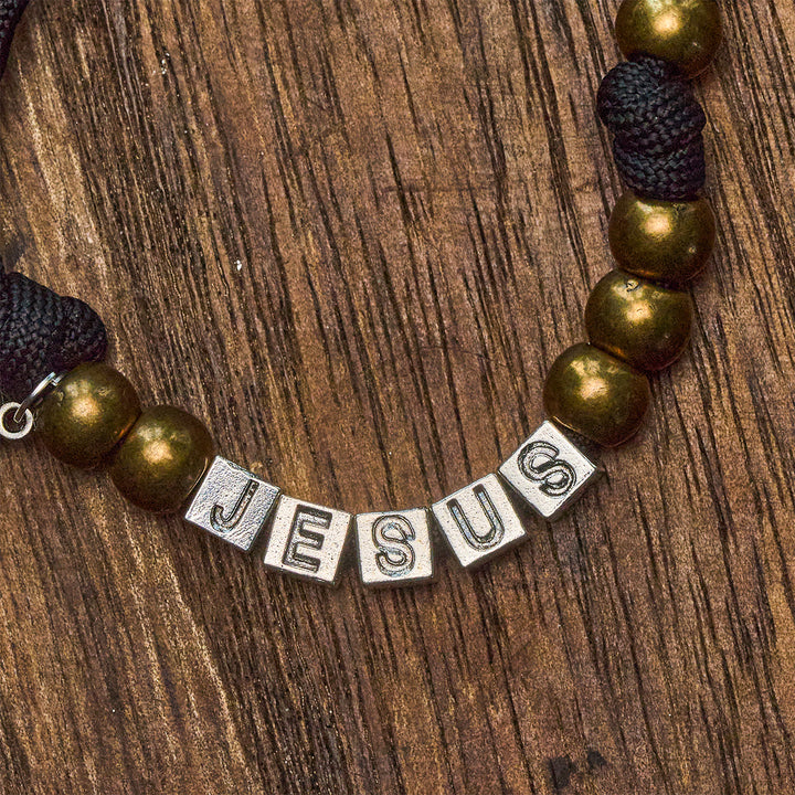Christianartworkshop Minimal Black Rugged Pocket Rosary with St. Michael & Personalized JESUS Letter - image 5